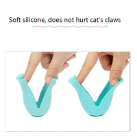 HKM-4398525 Cat Anti-Scratch Silicone Claw Covers for Comfortable Bathing - Non-Slip and Wear-Resistant Footwear