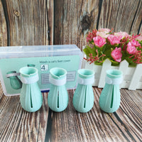 HKM-4398525 Cat Anti-Scratch Silicone Claw Covers for Comfortable Bathing - Non-Slip and Wear-Resistant Footwear