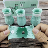 HKM-4398525 Cat Anti-Scratch Silicone Claw Covers for Comfortable Bathing - Non-Slip and Wear-Resistant Footwear