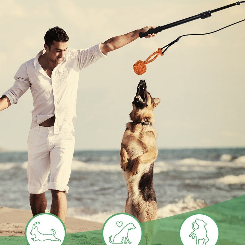 HKM-439891 Telescopic Funny Dog Stick Cat Teaser Pet Training Rod
