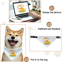 HKM-4399165 Personalized Adjustable Thermal Transfer Dog Scarf - Casual Style, Multiple Sizes Available