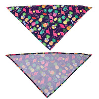 HKM-4399293 Tropical Wind Floral Pet Drool Towel for Small to Large Dogs - Polyester Fabric