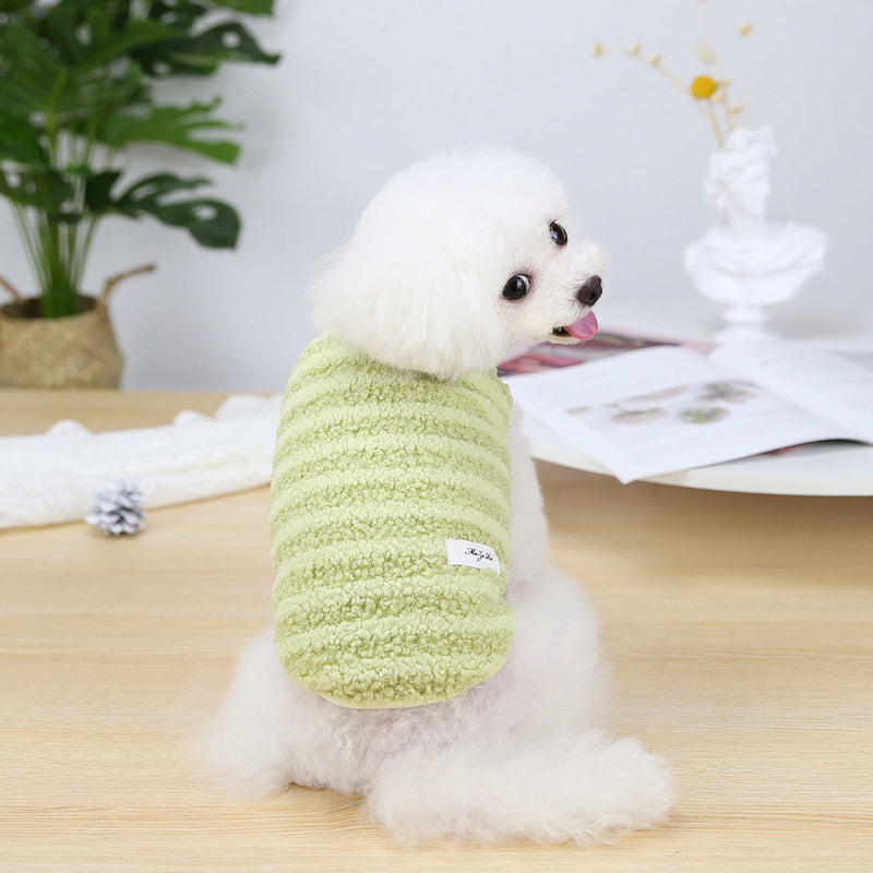 HKM-4400061 Cozy Cotton Fleece Vest for Dogs - Available in Pink, Yellow, Orange, Sizes S to XXL