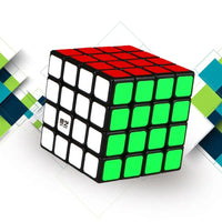 HKM-440019 Qiyi 4x4 Speed Cube Stickerless Magic Puzzle for All Ages, Smooth and Challenging Experience