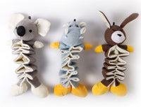 HKM-4401341 Plush Pet Toy: Cotton and Linen Dog Toys in Koala, Kangaroo, and Hippo Designs