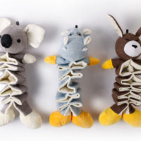 HKM-4401341 Plush Pet Toy: Cotton and Linen Dog Toys in Koala, Kangaroo, and Hippo Designs