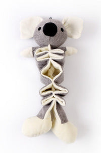 HKM-4401341 Plush Pet Toy: Cotton and Linen Dog Toys in Koala, Kangaroo, and Hippo Designs