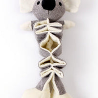 HKM-4401341 Plush Pet Toy: Cotton and Linen Dog Toys in Koala, Kangaroo, and Hippo Designs