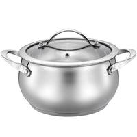 HKM-440147 Stainless Steel Non-Stick Cooking Pot Set - 8 Piece Cookware Collection