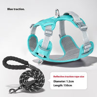 HKM-4402237 Adjustable Dog Leash with Chest Strap and Lead Rope in Various Colors