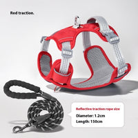 HKM-4402237 Adjustable Dog Leash with Chest Strap and Lead Rope in Various Colors