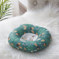 HKM-4403645 Adorable Cotton Pet Hats for Cats ¨C Fun Designs: Pink Rabbit, Dinosaur, Gray Fish, Yellow Watermelon, Cat Face, Pineapple, Green Forest - Size XS to L