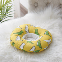 HKM-4403645 Adorable Cotton Pet Hats for Cats ¨C Fun Designs: Pink Rabbit, Dinosaur, Gray Fish, Yellow Watermelon, Cat Face, Pineapple, Green Forest - Size XS to L