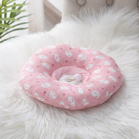 HKM-4403645 Adorable Cotton Pet Hats for Cats ¨C Fun Designs: Pink Rabbit, Dinosaur, Gray Fish, Yellow Watermelon, Cat Face, Pineapple, Green Forest - Size XS to L