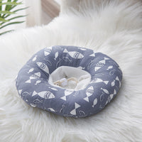 HKM-4403645 Adorable Cotton Pet Hats for Cats ¨C Fun Designs: Pink Rabbit, Dinosaur, Gray Fish, Yellow Watermelon, Cat Face, Pineapple, Green Forest - Size XS to L