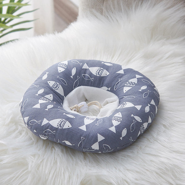HKM-4403645 Adorable Cotton Pet Hats for Cats ¨C Fun Designs: Pink Rabbit, Dinosaur, Gray Fish, Yellow Watermelon, Cat Face, Pineapple, Green Forest - Size XS to L