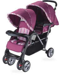 HKM-4404563 tandem twin stroller studio view in plum purple