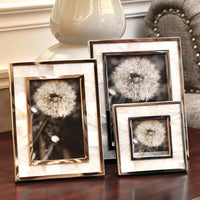 HKM-440467 Natural White Shell Photo Frame for 6/7/8 Inch Photos - Creative Desktop Decoration