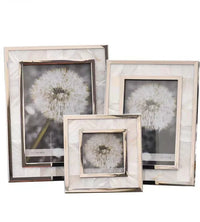 HKM-440467 Natural White Shell Photo Frame for 6/7/8 Inch Photos - Creative Desktop Decoration