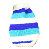 HKM-4405821 Cozy Striped Pet Sweater for Autumn and Winter - Warm Polyester Dog Clothing