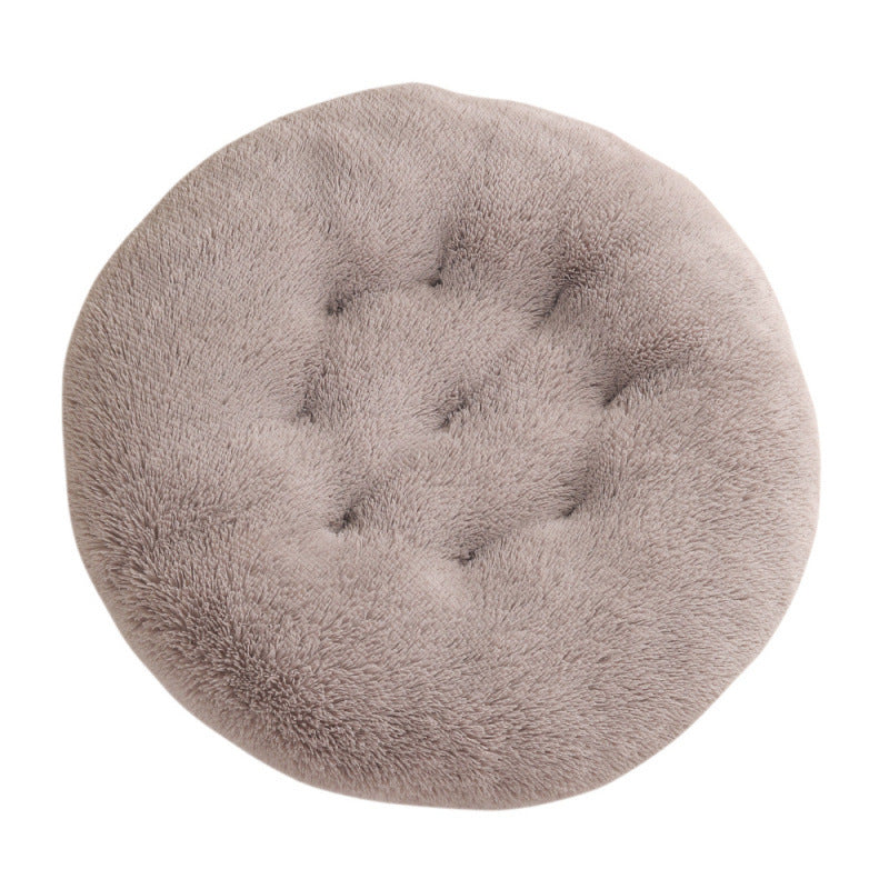 HKM-4406077 Plush Round Dog Mat Bed in Various Colors for Cozy Sleep Environment