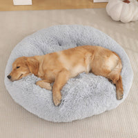 HKM-4406077 Plush Round Dog Mat Bed in Various Colors for Cozy Sleep Environment