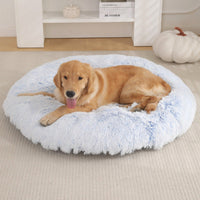 HKM-4406077 Plush Round Dog Mat Bed in Various Colors for Cozy Sleep Environment