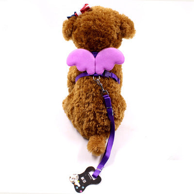 HKM-4406717 Little Angel Wings Dog Leash - Nylon Chest Strap for Small Dogs in Multiple Colors