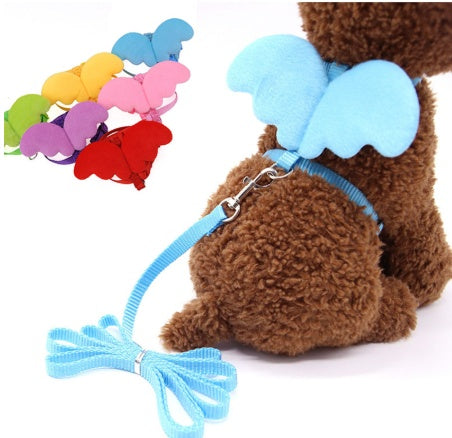 HKM-4406717 Little Angel Wings Dog Leash - Nylon Chest Strap for Small Dogs in Multiple Colors
