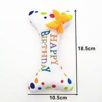 HKM-4407101 Dog Birthday Cake Plush Toy Set - Short Plush Material, Multiple Sizes Available