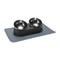 HKM-4407613 Pet Neck Protection Anti-Tumble Bowl for Cats and Dogs - ABS Stainless Steel Design, Single or Double Bowl