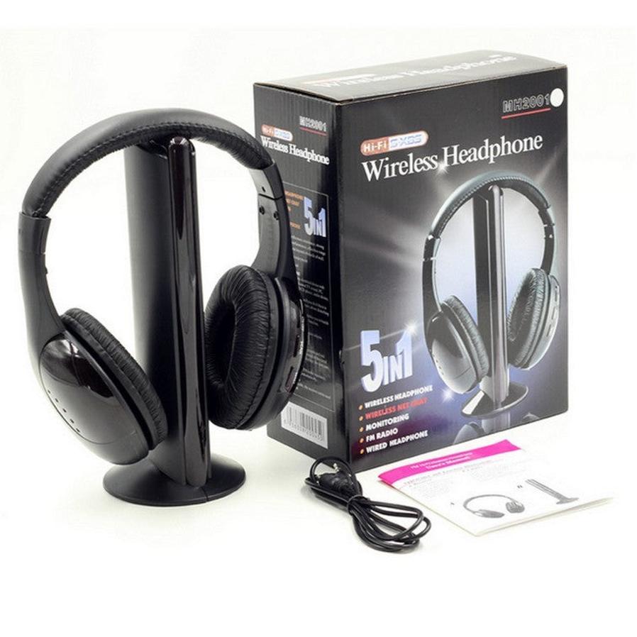 HKM-440787 Bluetooth Wireless TV Headphone with PU Leather Ear Cushions and 40mm Drivers