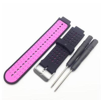 HKM-441107 Two-Color Silicone Watch Strap for Garmin Forerunner 235 - 22mm, Flexible TPU Material