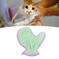 HKM-4412861 Double-Sided Absorbent Fiber Pet Bath Towel Gloves for Cats and Dogs