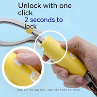 HKM-4412989 Stretchable Dog Leash for Small to Medium Breeds - Durable Nylon Material in Black, White, or Yellow
