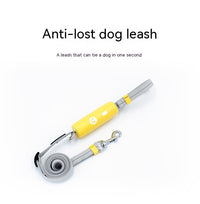 HKM-4412989 Stretchable Dog Leash for Small to Medium Breeds - Durable Nylon Material in Black, White, or Yellow