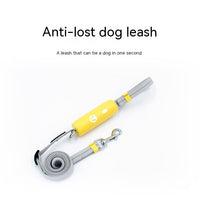 HKM-4412989 Stretchable Dog Leash for Small to Medium Breeds - Durable Nylon Material in Black, White, or Yellow