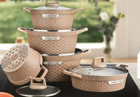 HKM-441299 10-Piece Non-Stick Cookware Set for Modern Kitchens