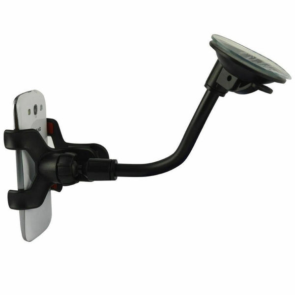 HKM-441299 Adjustable Dual Clip Windshield Phone Holder for 3.2"-6" Smartphones