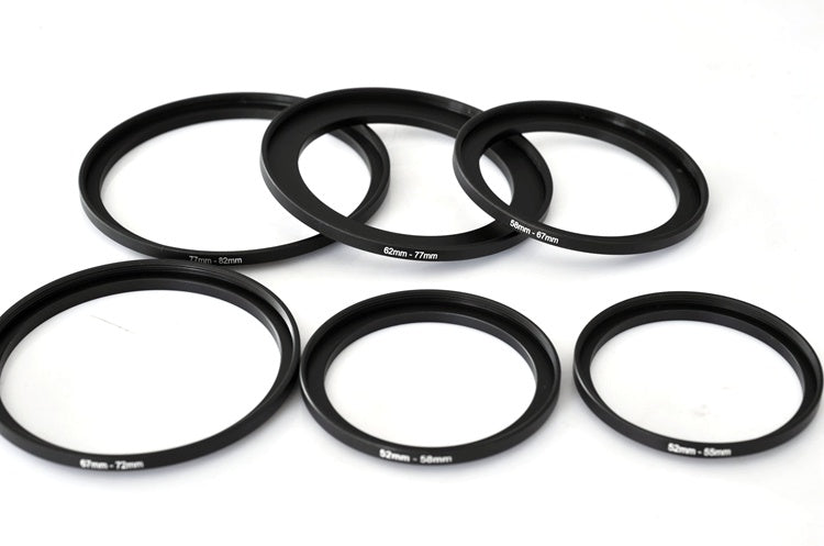 HKM-441427 Metal Lens Adapter Filter Set for Camera Accessories, Includes Step-Up Rings 49mm to 77mm
