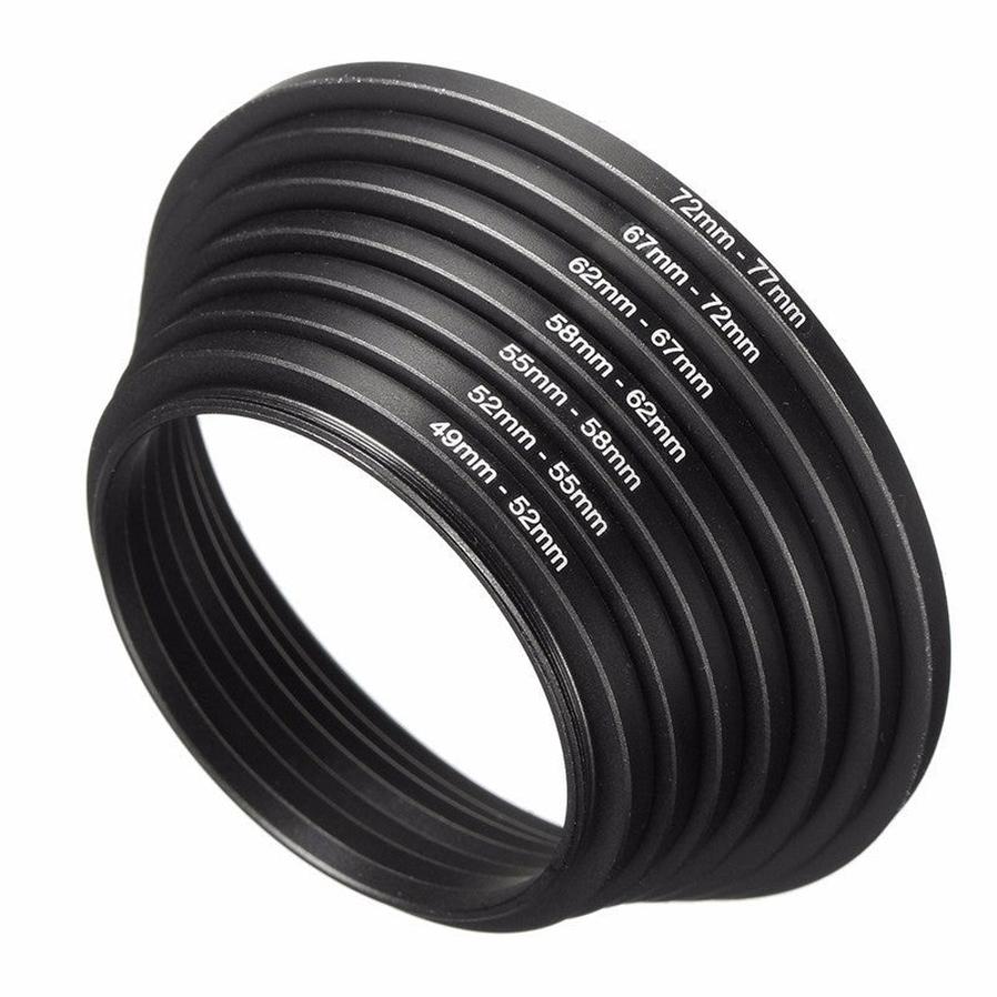 HKM-441427 Metal Lens Adapter Filter Set for Camera Accessories, Includes Step-Up Rings 49mm to 77mm