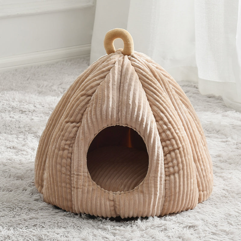 HKM-4415037 Warm Enclosed Pet Mat for Cats and Dogs - Soft Fiber Cotton with High Resilience and Thick Filling