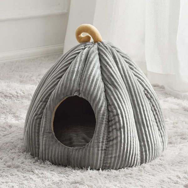 HKM-4415037 Warm Enclosed Pet Mat for Cats and Dogs - Soft Fiber Cotton with High Resilience and Thick Filling