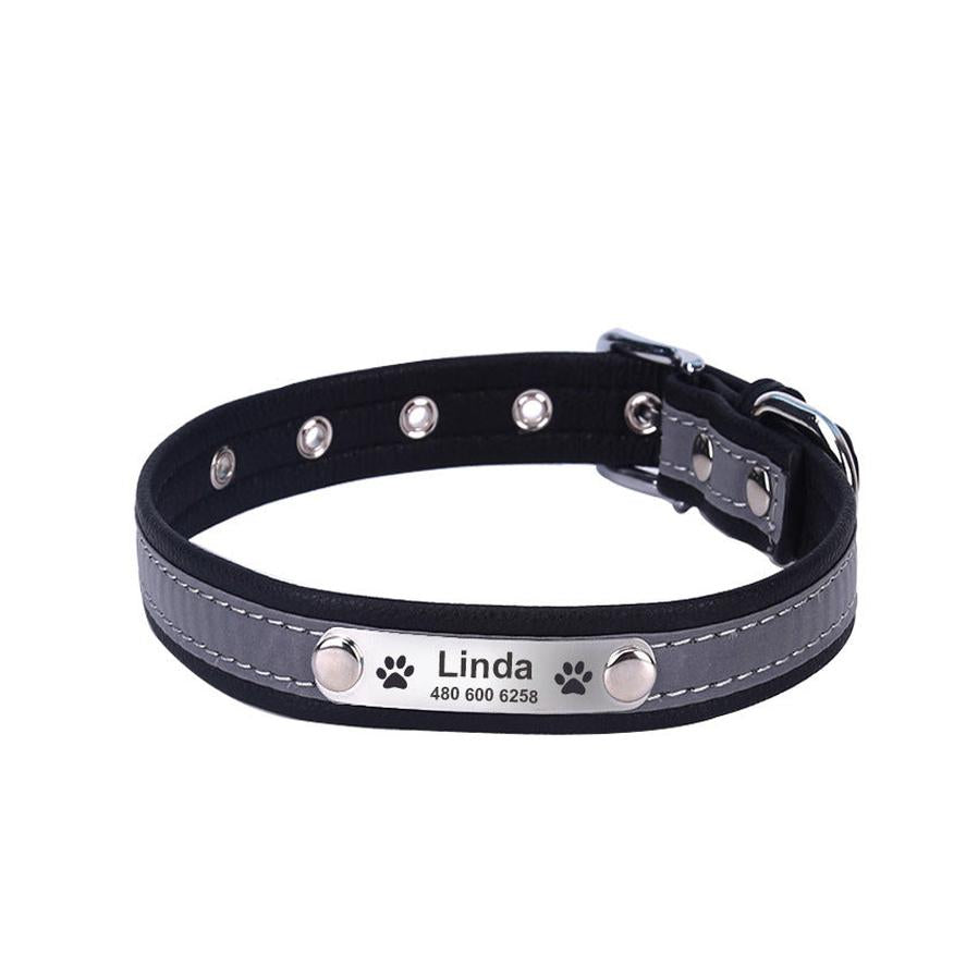 HKM-441619 Reflective Microfiber Dog and Cat Collar in Various Colors and Sizes