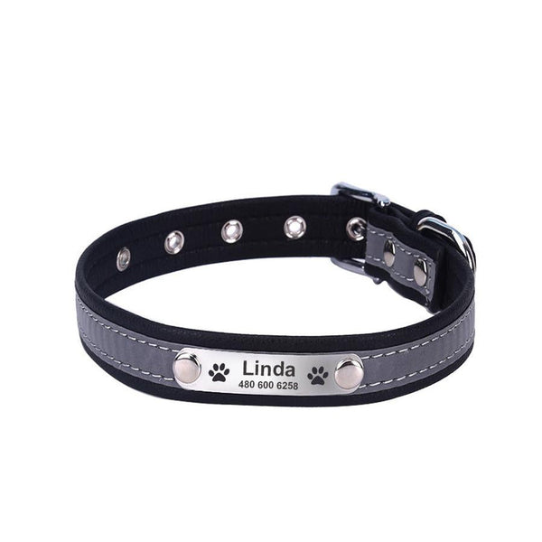 HKM-441619 Reflective Microfiber Dog and Cat Collar in Various Colors and Sizes