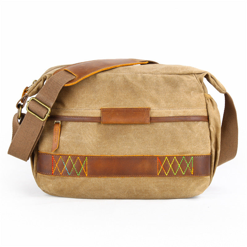 HKM-441619 Waterproof Canvas Messenger Bag for SLR Cameras, Soft Handle, Multiple Colors