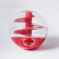 HKM-4416957 Compact Cat Food Leakage Feeder for Training - Red & Blue Options, Durable Plastic Design