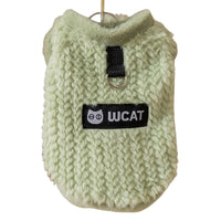 HKM-4417725 Fleece Vest for Small and Medium Dogs - Sleeveless Warm Pet Clothing in Soft Green and Neutral Beige