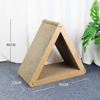 HKM-4419133 Geometric Triangle Cat Scratch Board - Corrugated Paper, 45x23x40cm