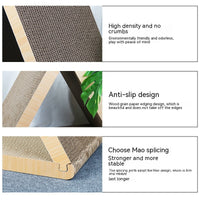 HKM-4419133 Geometric Triangle Cat Scratch Board - Corrugated Paper, 45x23x40cm